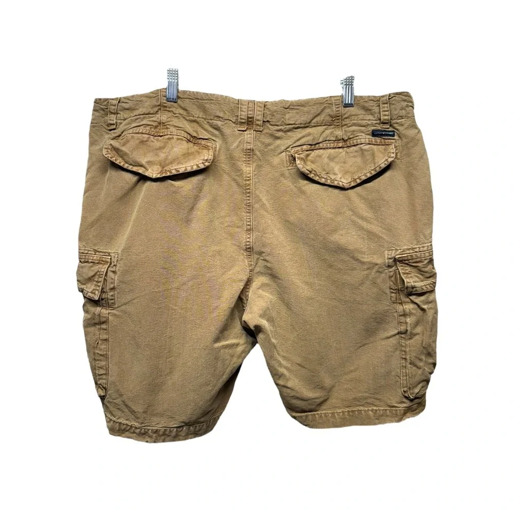 Lucky Brand‎ Cargo Shorts Mens 38 Tan Brown Flap Pocket Utility Drawstring